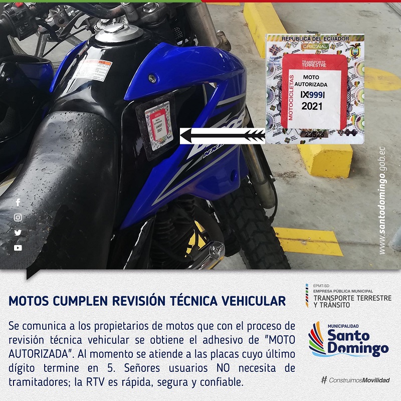 Adhesivo moto autorizada web