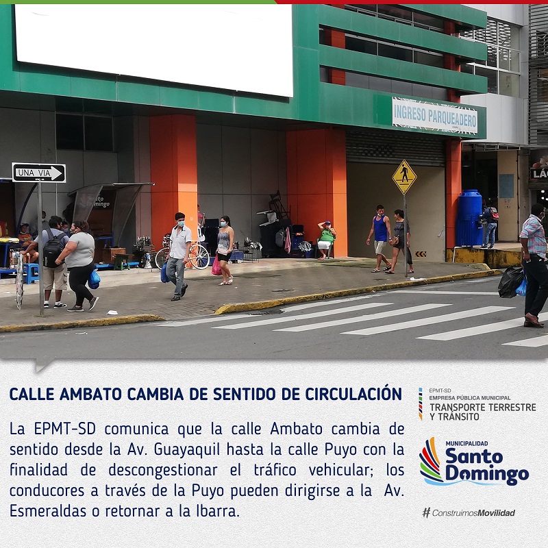 Calle cambia de sentido direccional web
