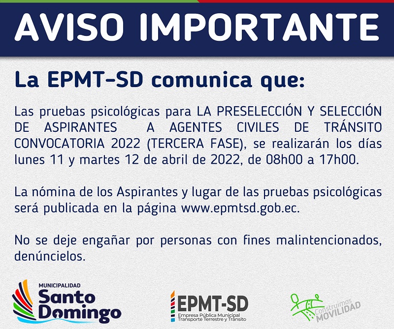 Comunicado Fase III Pruebas web