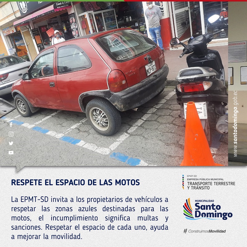 Respete las Zonas Azules de Motos web