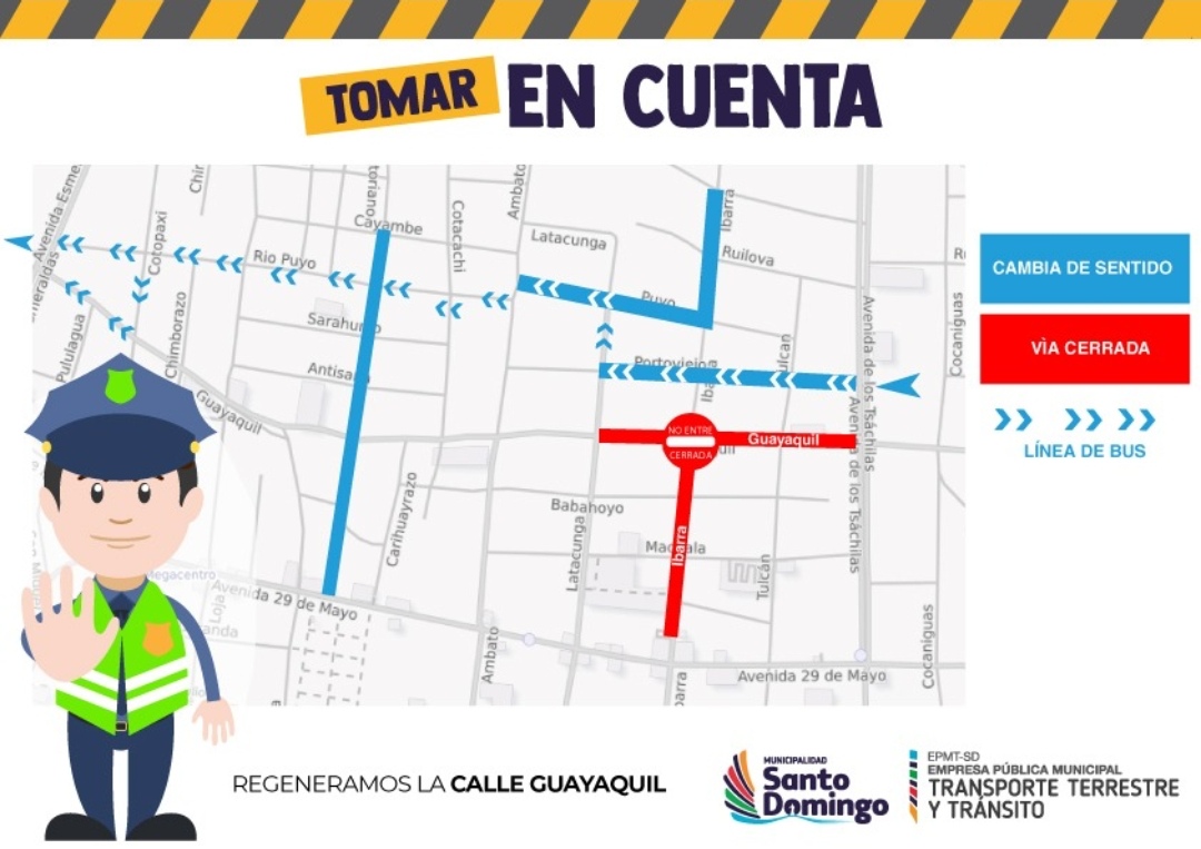 Rutas alternas regeneración Guayaquil