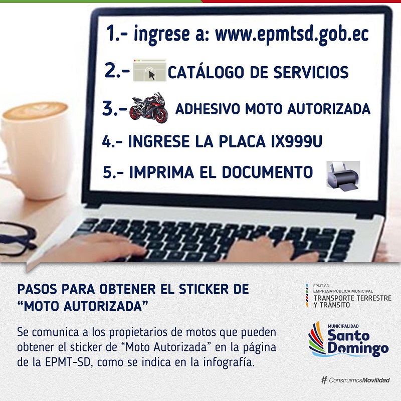 Sticker Moto Autorizada web
